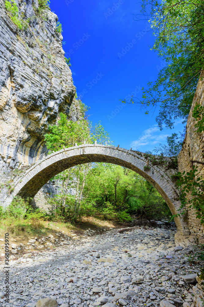 Lazaridis Bridge one of the most famous stone arch bridges in the Zagori region it located in the gorge of river Vikos very near to Koukouli village and was built in 1753