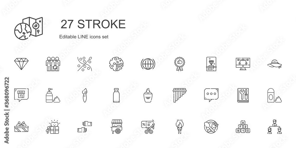 stroke icons set stroke icons set