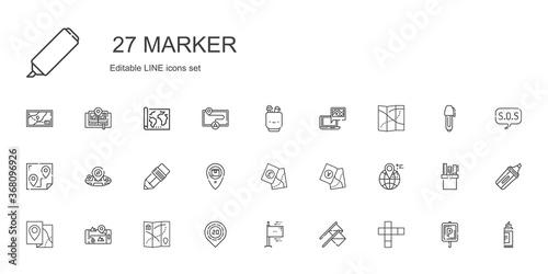 marker icons set