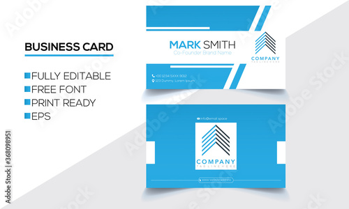 Modern Editable Business Card Template Design