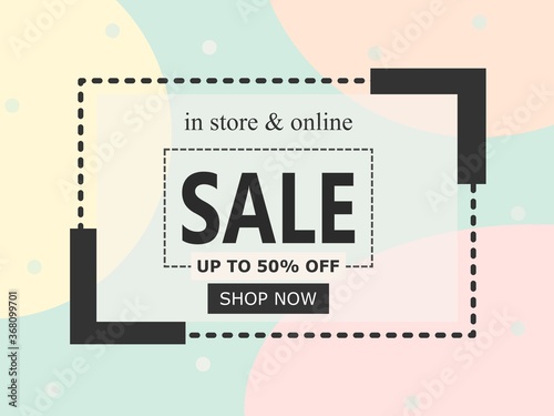 Sale advertisement eggshell colors spring summer discounts.