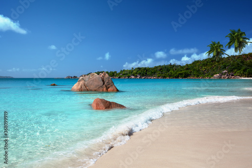 Fototapeta Naklejka Na Ścianę i Meble -  Anse Lazio beach at Praslin island, Seychelles