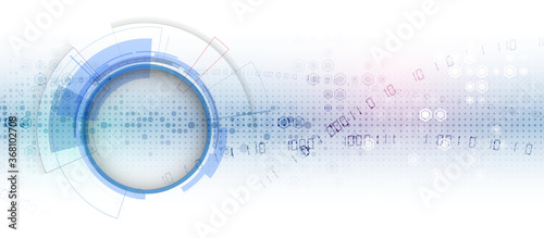 internet digital security technology concept for business background. Lock on circuit board