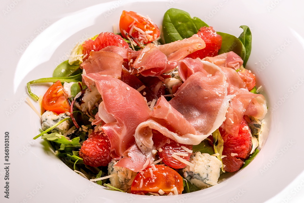 Spanish salad with ham and grapefruit jamon, salad mix, grapefruit Spanish salad with ham and grapefruit jamon, salad mix, grapefruit