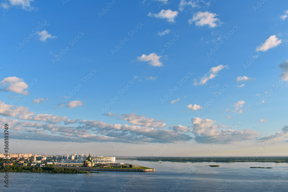 Panorama of the Nizhny Novgorod waterfront