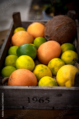 fruits on wooden table