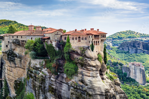 The Holy Monastery of Varlaam is the second biggest monastery. It is located opposite of the Great Meteoro Monastery and it was founded in the mid 14th century. photo