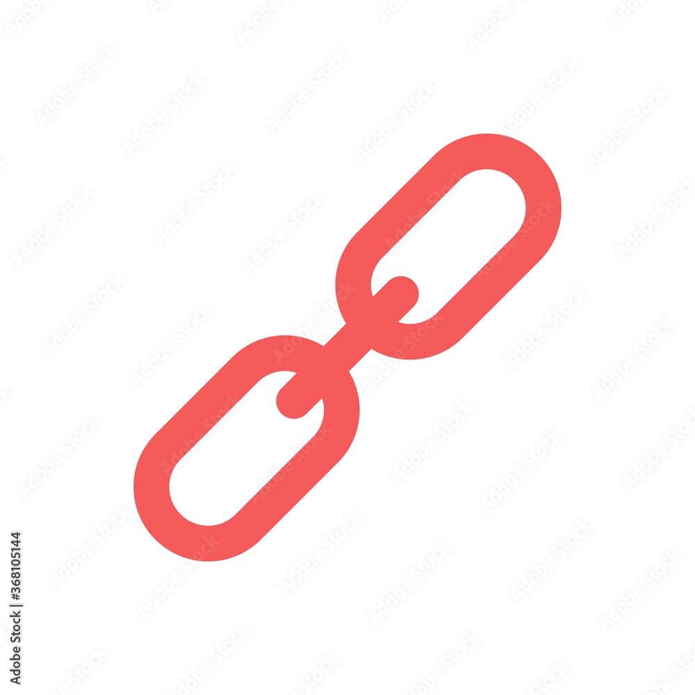 Link chain icon in flat design style. Web url, hyperlink symbol. Link chain icon in flat design style. Web url, hyperlink symbol.
