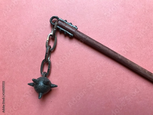 Flail Equipped with a Thorn Ball (medieval weapon)