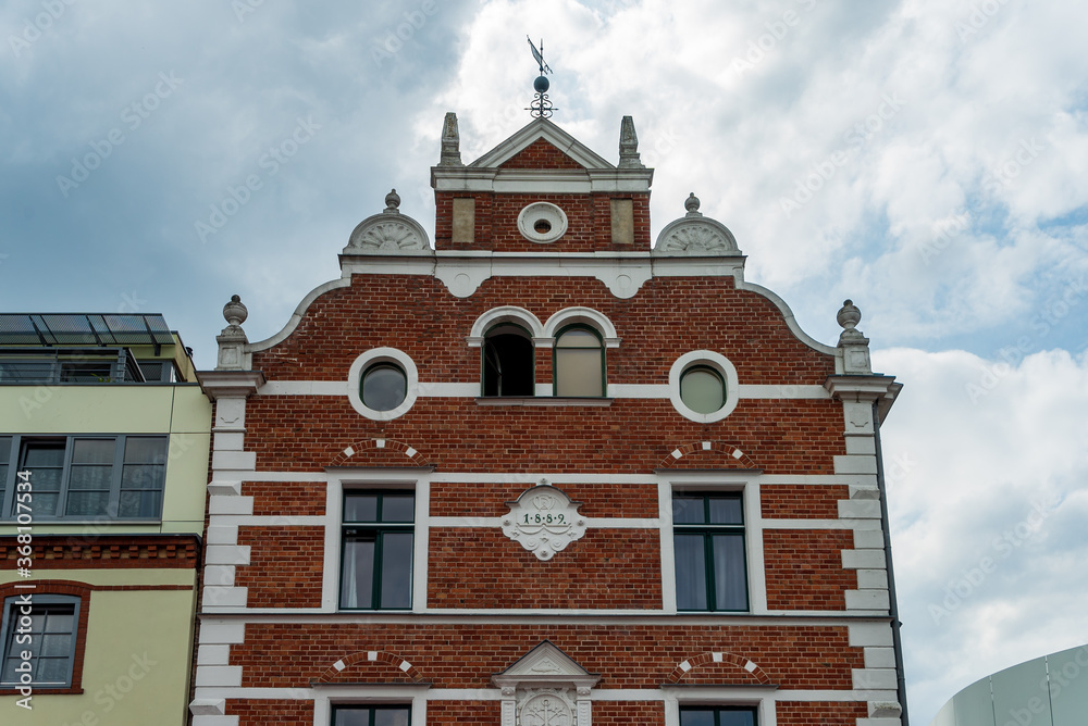 Restored old building from 1889 in Stralsund
