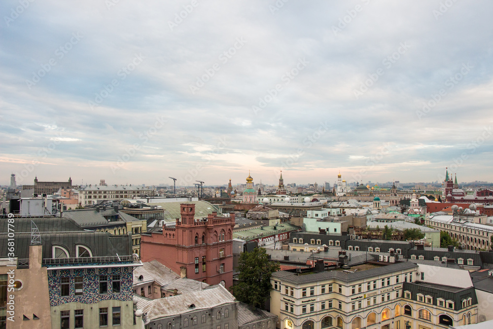Moscow,Russia. View from Central Childrens' store roof