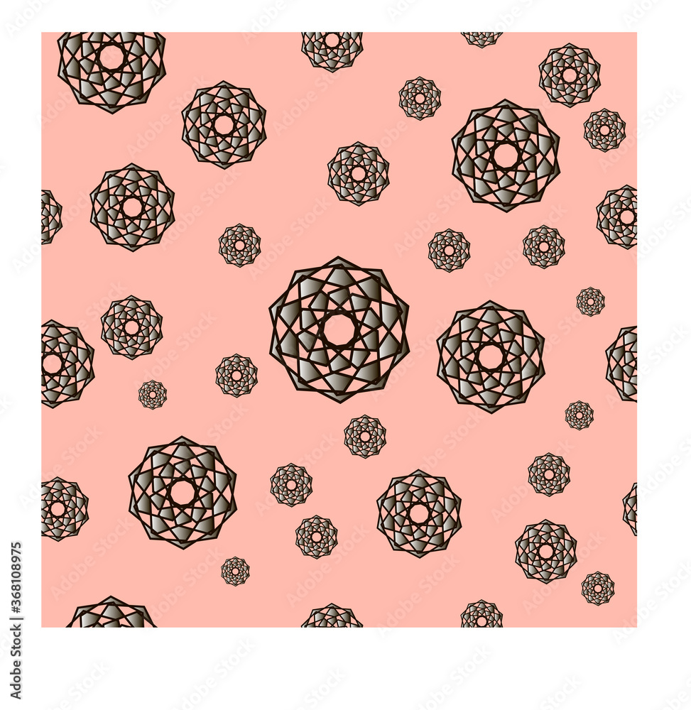 Seamless gray pattern on a pink background
Seamless gray pattern on a pink background