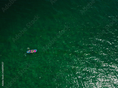 Small boat in the ocean