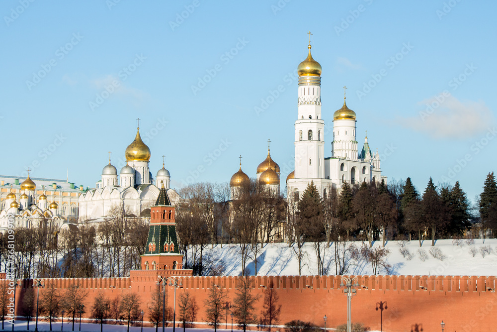 The Moscow Kremlin. Bell-tower and Cathedral of the Archangel
