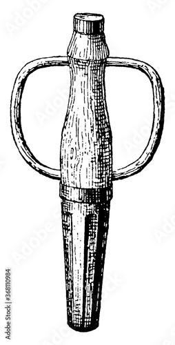 Rammer, vintage illustration.