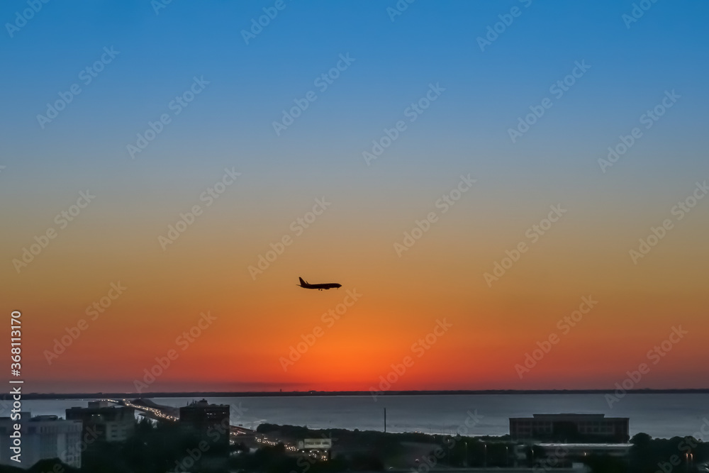 Plane Sunset