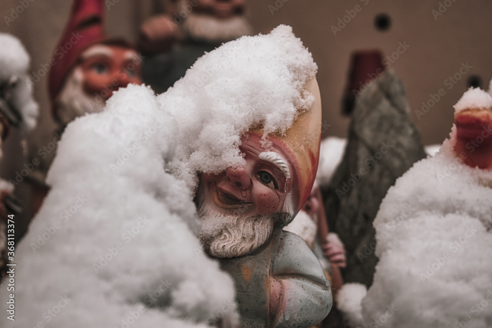 Obraz premium Zwerg mit Schnee