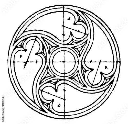 Radial Design, vintage illustration.