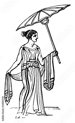 Umbraculum, vintage illustration