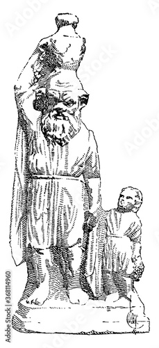 Silenus, vintage illustration