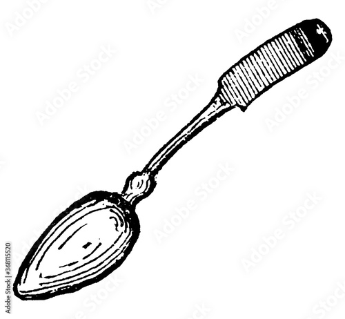 Teaspoon, vintage illustration.