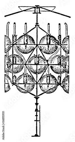 Revolving Light, vintage illustration.