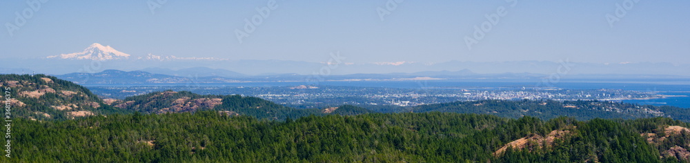 panoramic view of Victoria and Mt.Baker