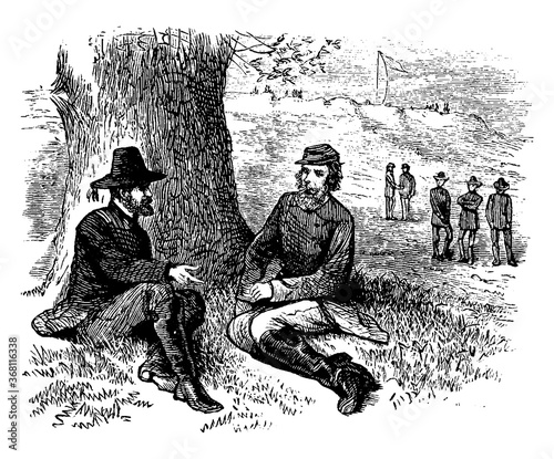 Vicksburg, vintage illustration