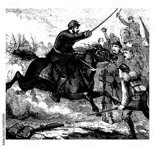 Sheridan, vintage illustration