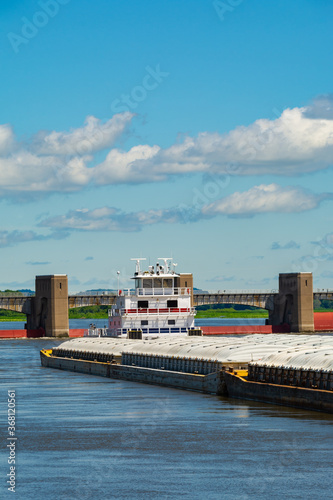 Barge on the Mississippi River