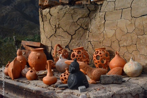 Tipicas vasijas de adobe cocidas en horno de barro. Norte Argentino photo
