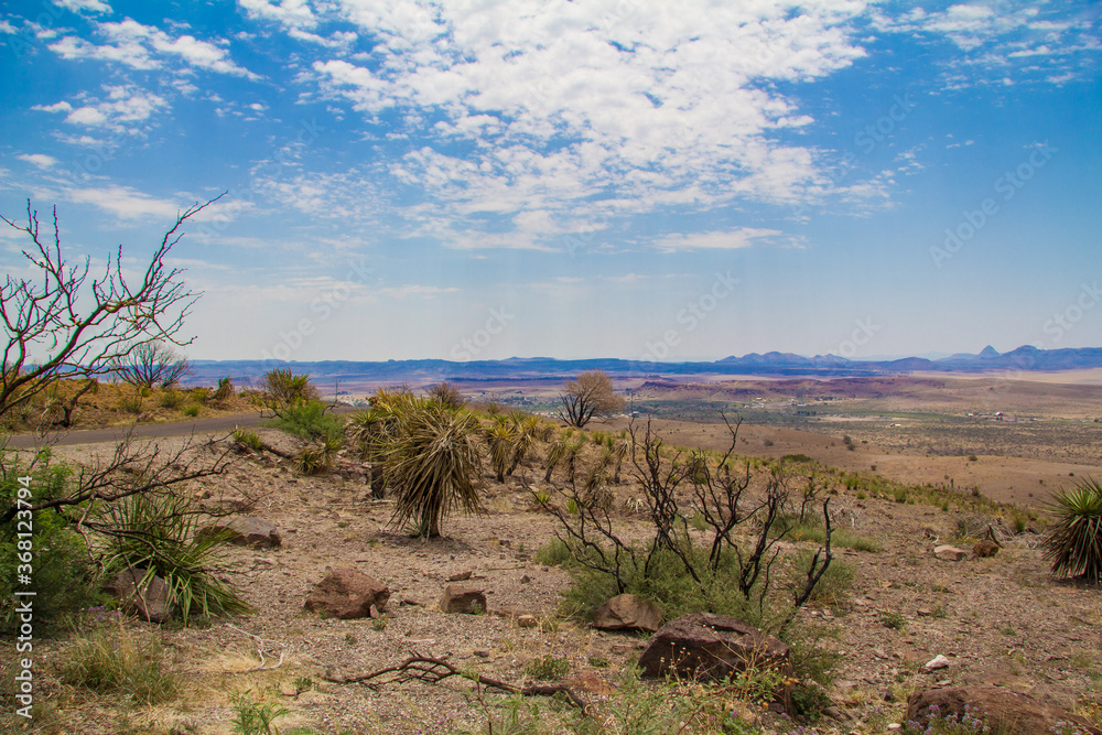 a wide view of an area near the Texas Davis Mountains