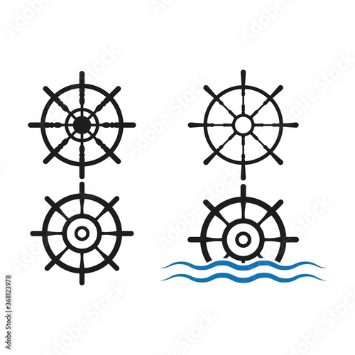 Steering ship illustration