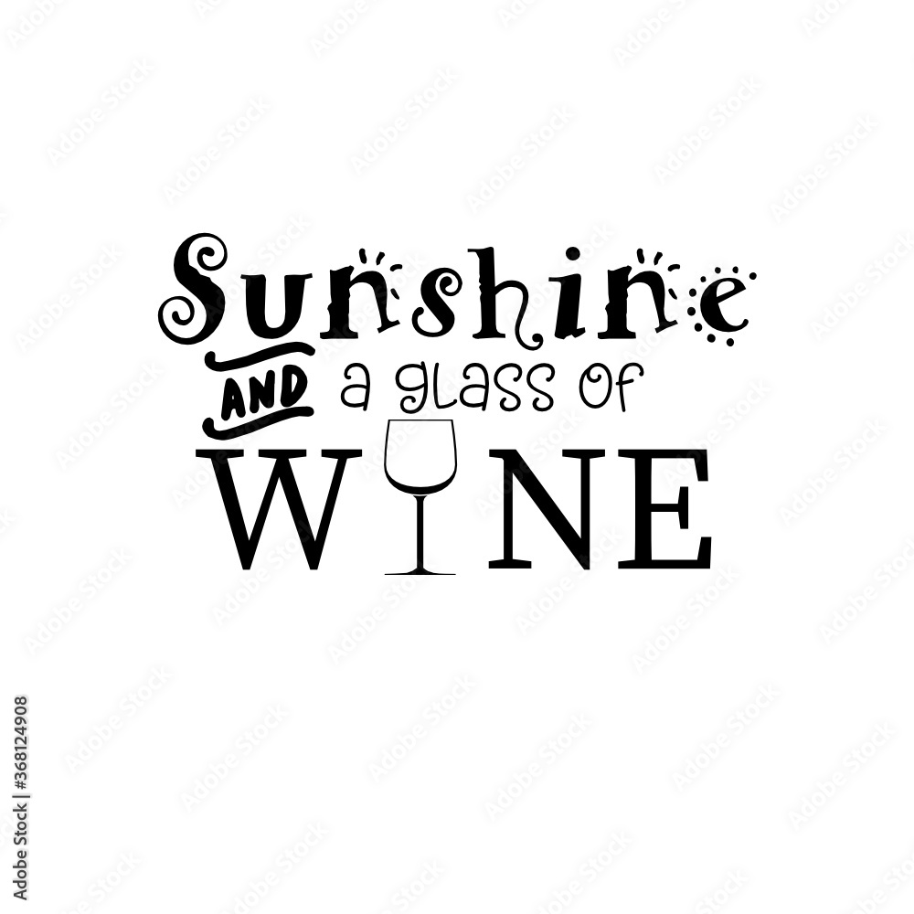 Plakat Sunshine and a glass of wine