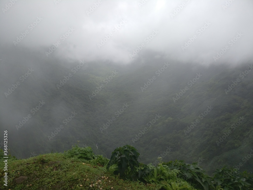 beautiful view of fog on hill station beautiful view of fog on hill station