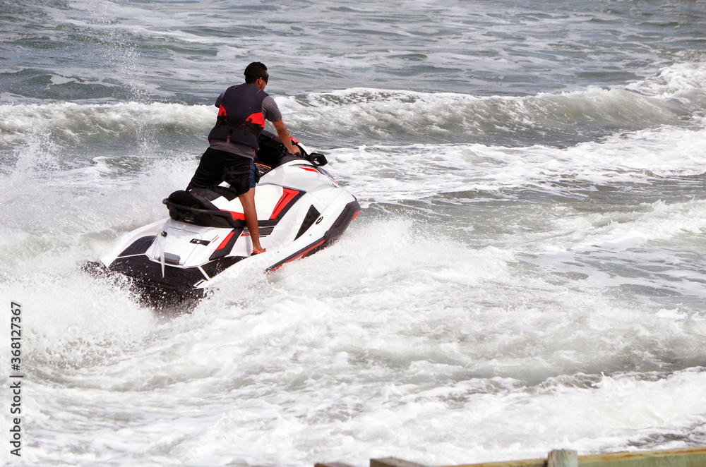 Obraz premium jet ski action