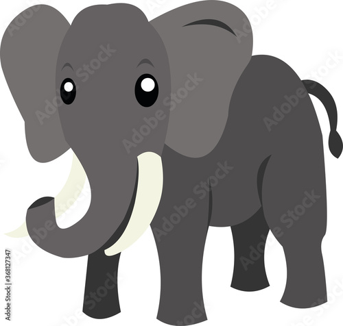 Vector illustration of an elephant cartoon