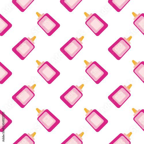 Glue bottle ,seamless pattern on white background.