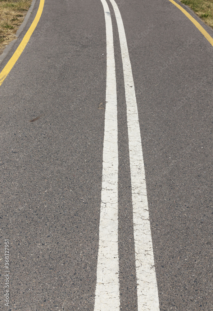 close-up of an asphalt road