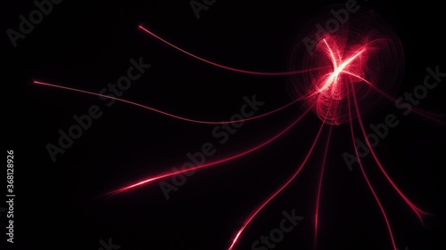 Fotografi Futuristic glowing science fiction squid