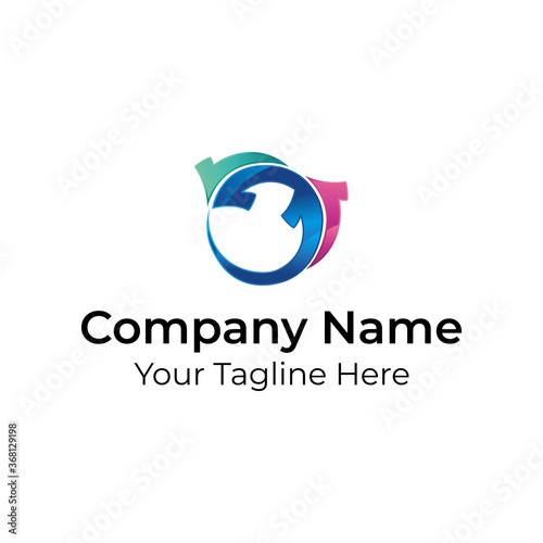 Triple Arrow Left Logo Vector