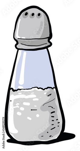 Salt shaker, illustration, vector on white background