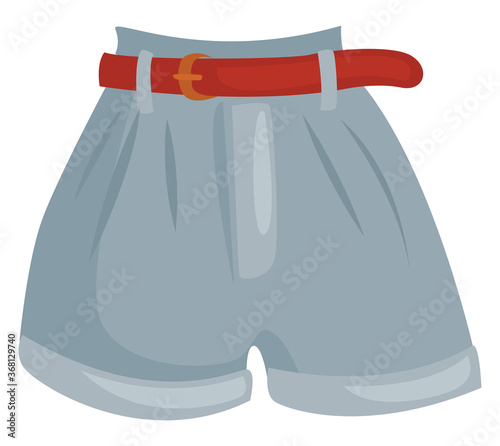 Short shorts, illustration, vector on white background