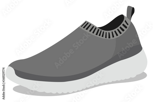 Slip on shoe, illustration, vector on white background