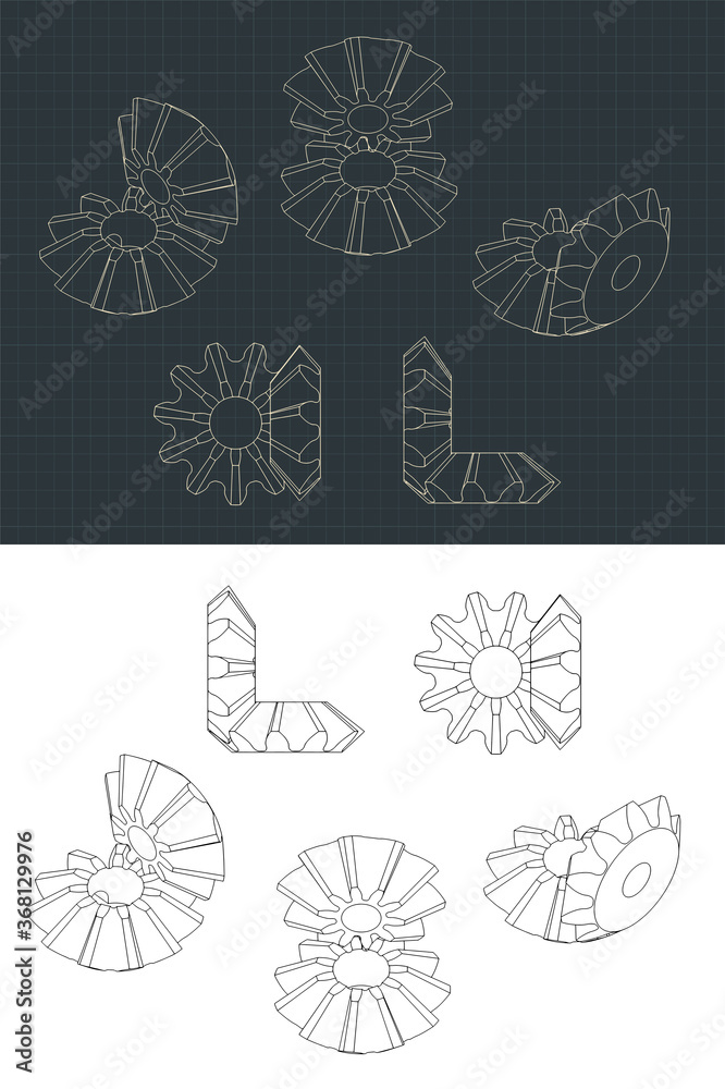 Bevel Gear Module Drawings