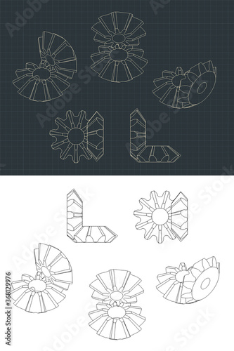 Bevel Gear Module Drawings
