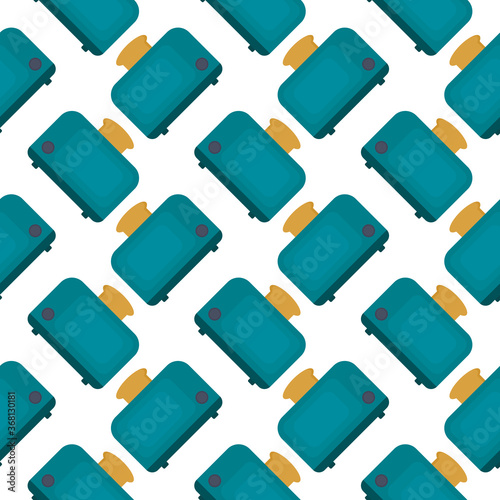 Tost in the toster  ,seamless pattern on white background. photo