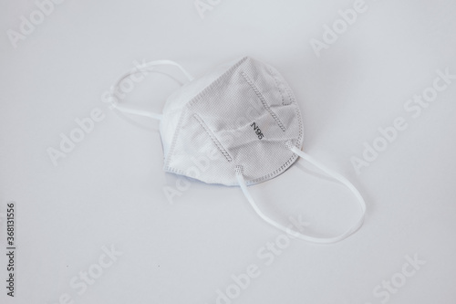 Face mask n95 on white background