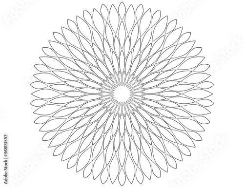 mandala zen flower - stencil for crayon coloring