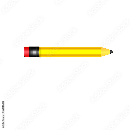 Pencil with eraser school 